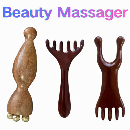 Radiant Beauty Gua Sha Werkzeug, Messing Palisander, Unisex - Bild 2