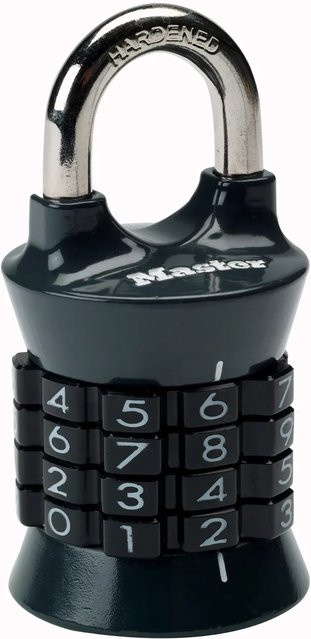 Master Lock Zahlenschloss Kombination aus Stahl in Schwarz und Multicolour - Bild 1