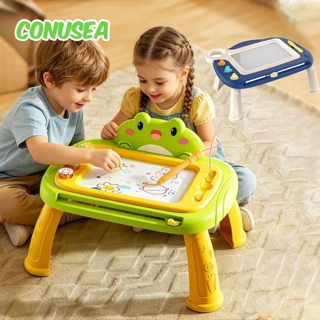 CONUSEA Magnetisches Zeichenbrett, Baby-Aktivitätstisch, ab 3 Jahre - Bild 1
