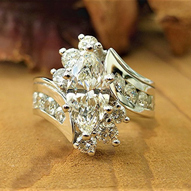 Huitan Chic Verlobungsring, Silber, Zirkonia, Damen - Bild 1