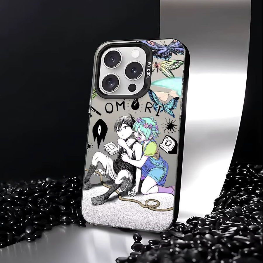 Mesuca Anime O-Omori-S Handyhülle für iPhone 11 bis 17 Pro Max Plus, Stoßfeste Rückseite in Silber und Mehrfarbig - Bild 3