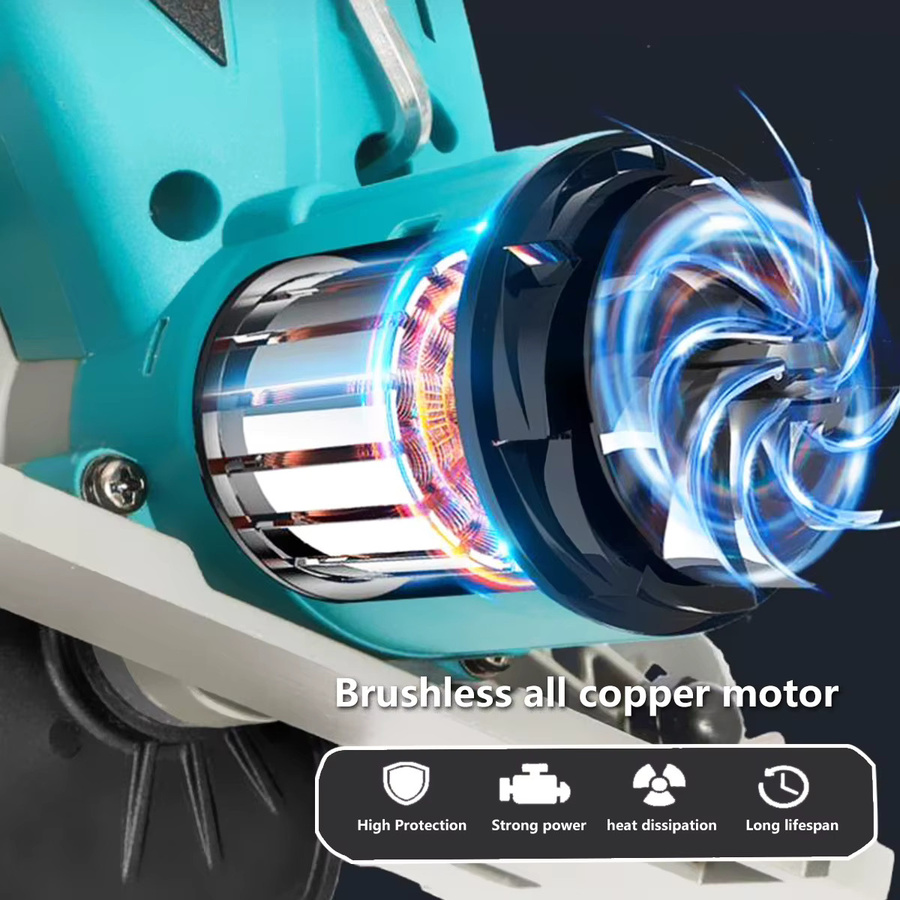 WOBERICH Akku-Kreissäge mit bürstenlosem Motor, 16,8 V, 75 mm, Blau - Bild 5