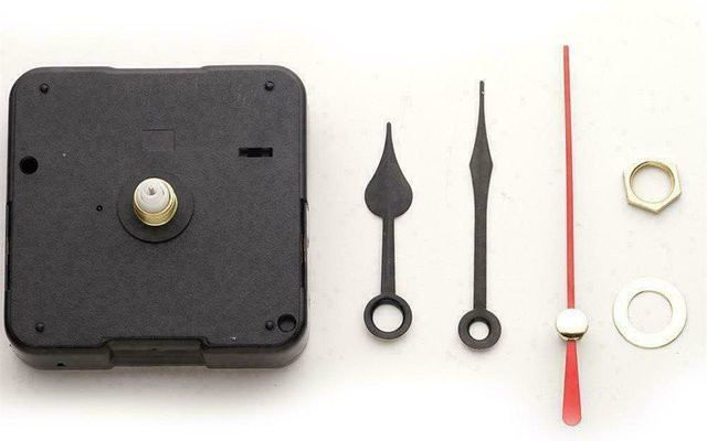 Quarzuhr, schwarz, Metallteile, Reparatur DIY - Bild 1