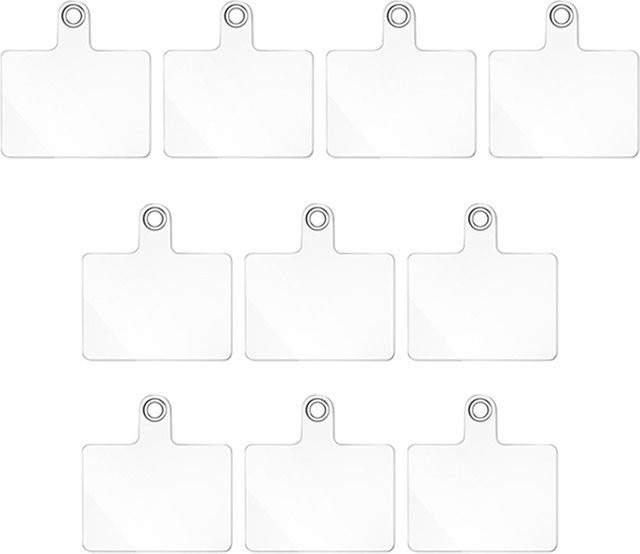10 Stück Universal Abnehmbare Transparente Mobile Telefon Lanyard Patches für Crossbody Strap und Handy Hängeschnur Ersatz - Bild 1