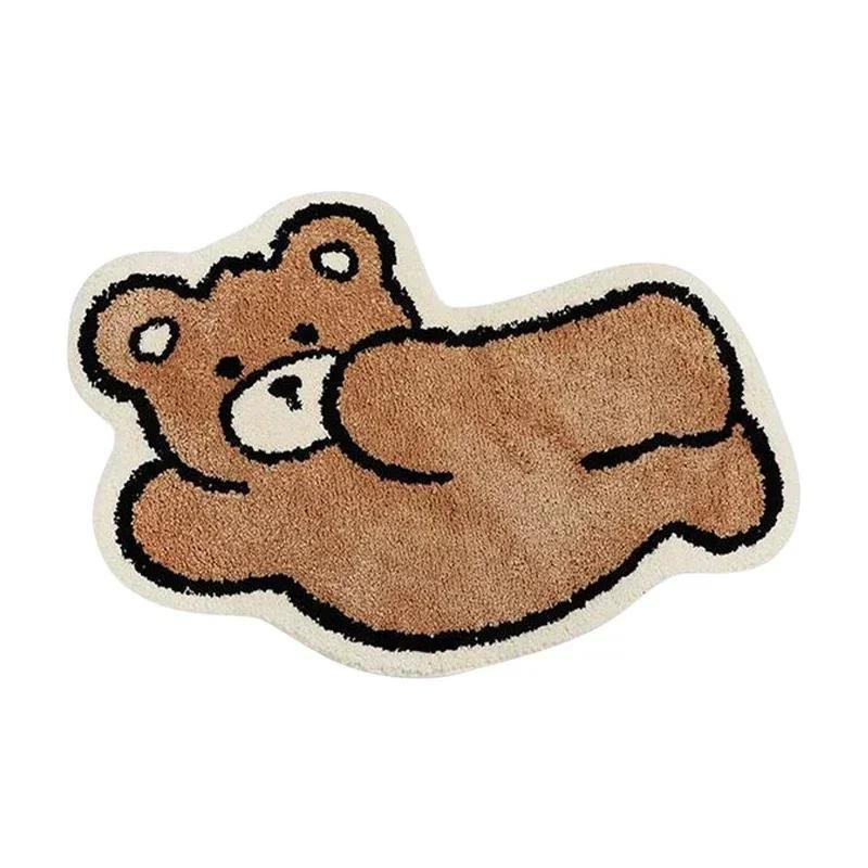 Bärenteppich aus Polyester als weiche und rutschfeste Bodenmatte für Schlafzimmer, Wohnzimmer oder Badezimmer, Breite: 40 cm, Tiefe: 60 cm - Bild 2