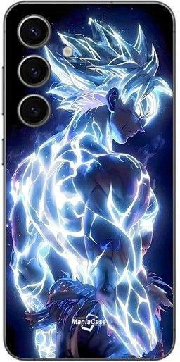Samsung Galaxy S24 Hülle Dragon Ball Z Goku Ultra Instinct glänzend schwarz - Bild 1