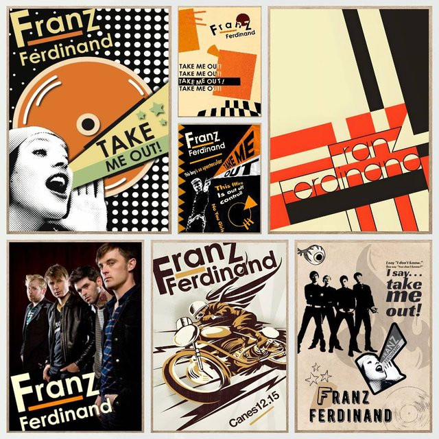 Franz Ferdinand Poster Aufkleber als wasserfeste Wandkunst in Mehrfarbig für dein Wohnzimmer oder Schlafzimmer - Bild 1