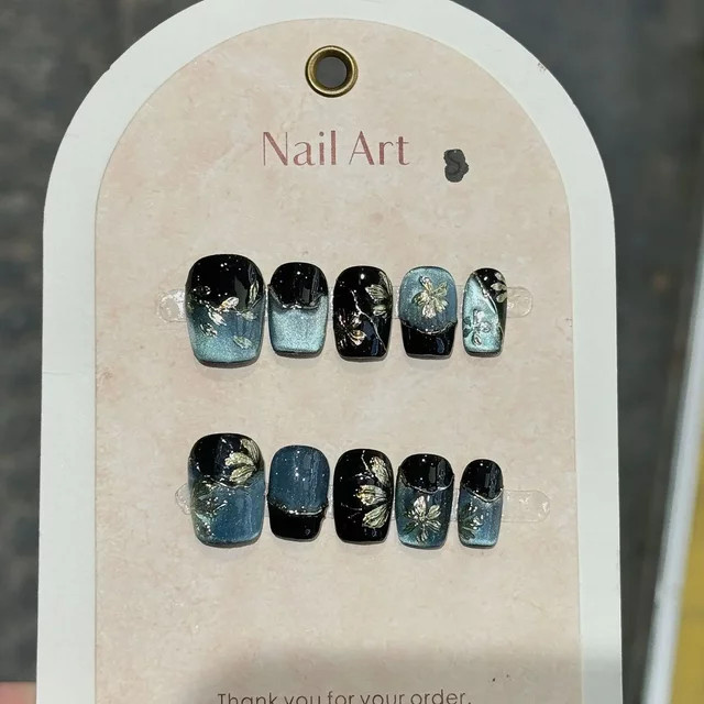 Optima Nails Diego Kunstnägel, blau, glänzend, 10 Stück - Bild 1