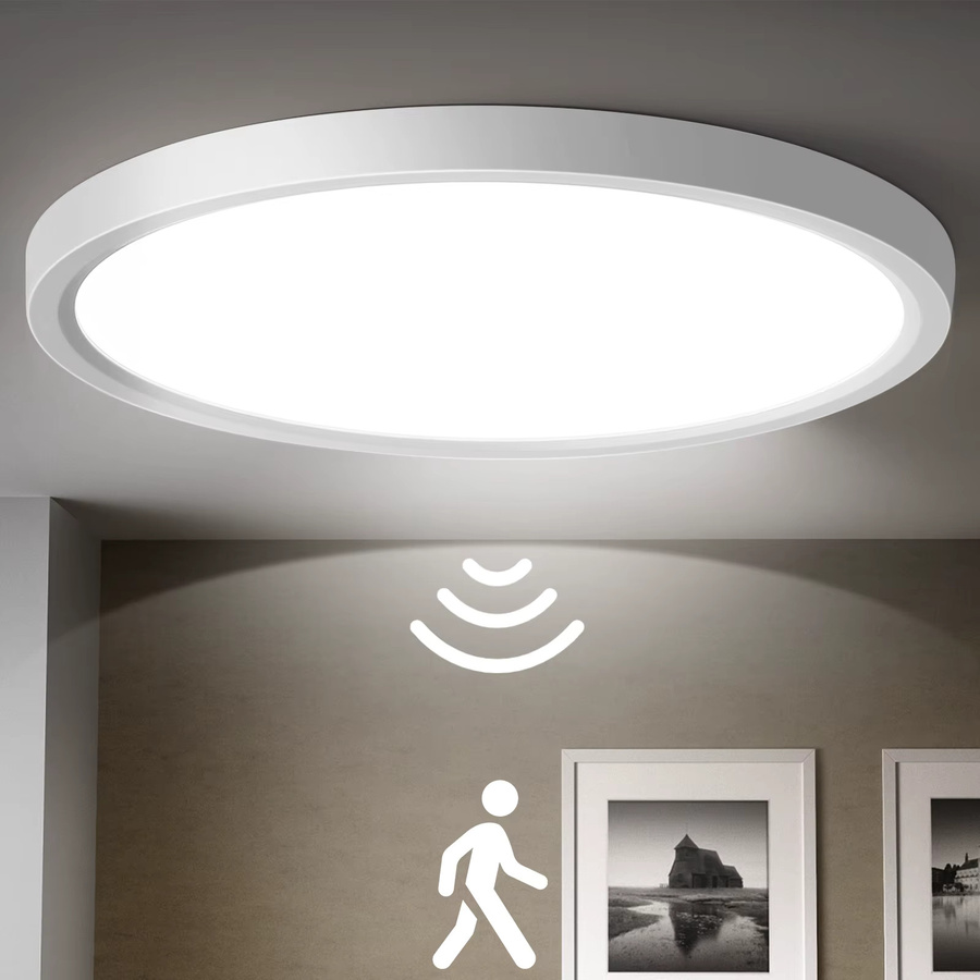 Oraymin 24 W LED-Deckenleuchte mit Bewegungssensor, rund, Weiß, 2400 lm, 4000 K, Durchmesser: 30 cm - Bild 5