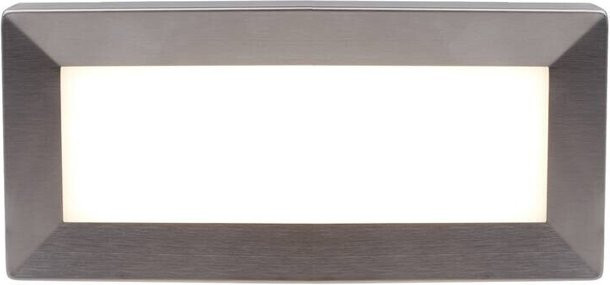 LED Außenwandleuchte in Weiß und Silber für den Garten, modern und rechteckig, Up-Down Licht, IP65, B/H/T: 20 x 6,5 x 1 cm - Bild 1