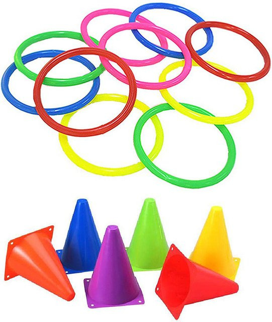 5-Logo-Eimer, Wurfringe, Kegel, Kinderspielzeug, Kunststoff, Bunt / Mehrfarbig - Bild 1