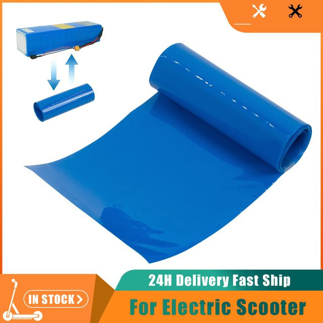 Blaue PVC-Wärmeschrumpffolie für 18650 Lithium-Batteriepacks, Länge: 1 m - Bild 1