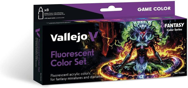 Vallejo Fantasy Fluoreszierende Farben, Bunt / Mehrfarbig, 8-teiliges Set - Bild 1