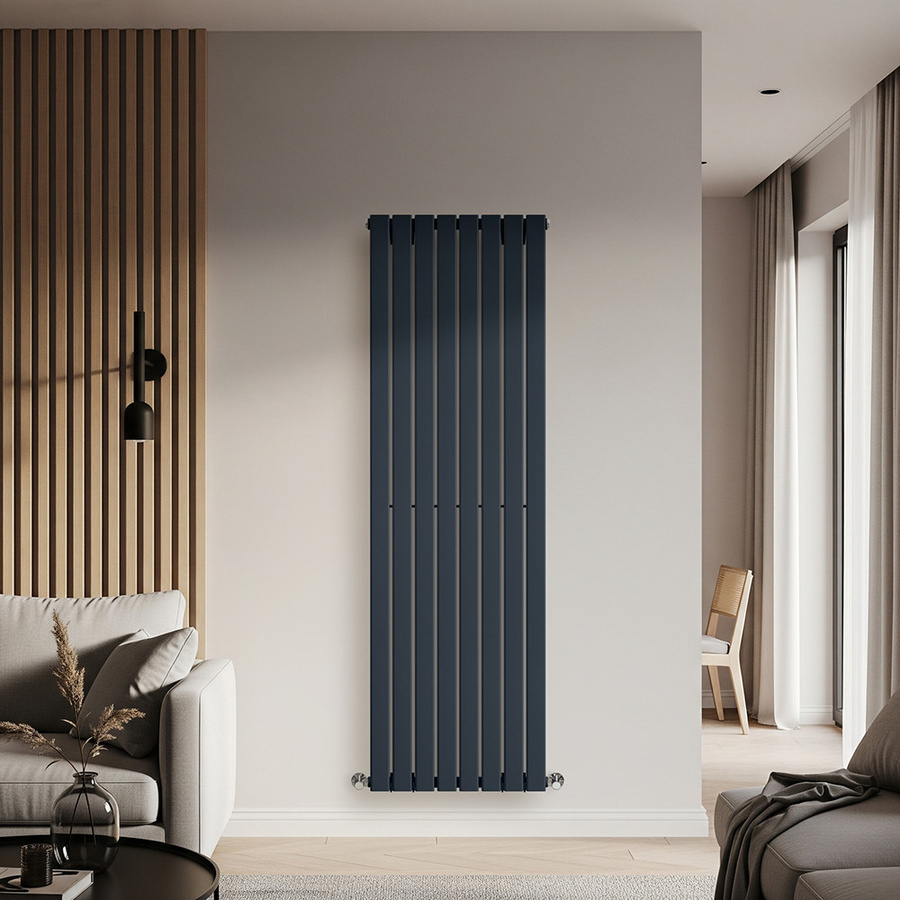 Einlagiger Design-Heizkörper Vertikal von Delta in Regal Blue, Höhe: 178 cm, Breite: 56 cm - Bild 1