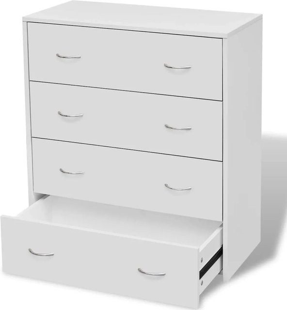 vidaXL Kommode mit 4 Schubladen in Weiß, B/T/H: 60 x 30,5 x 71 cm - Bild 1