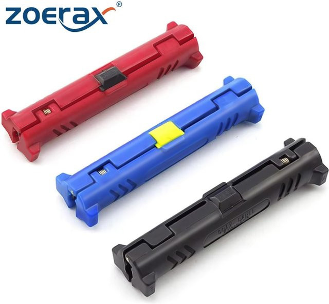 ZoeRax Abisolierzange für elektrische Drähte und Koaxialkabel in den Farben Rot, Blau oder Schwarz - Bild 1