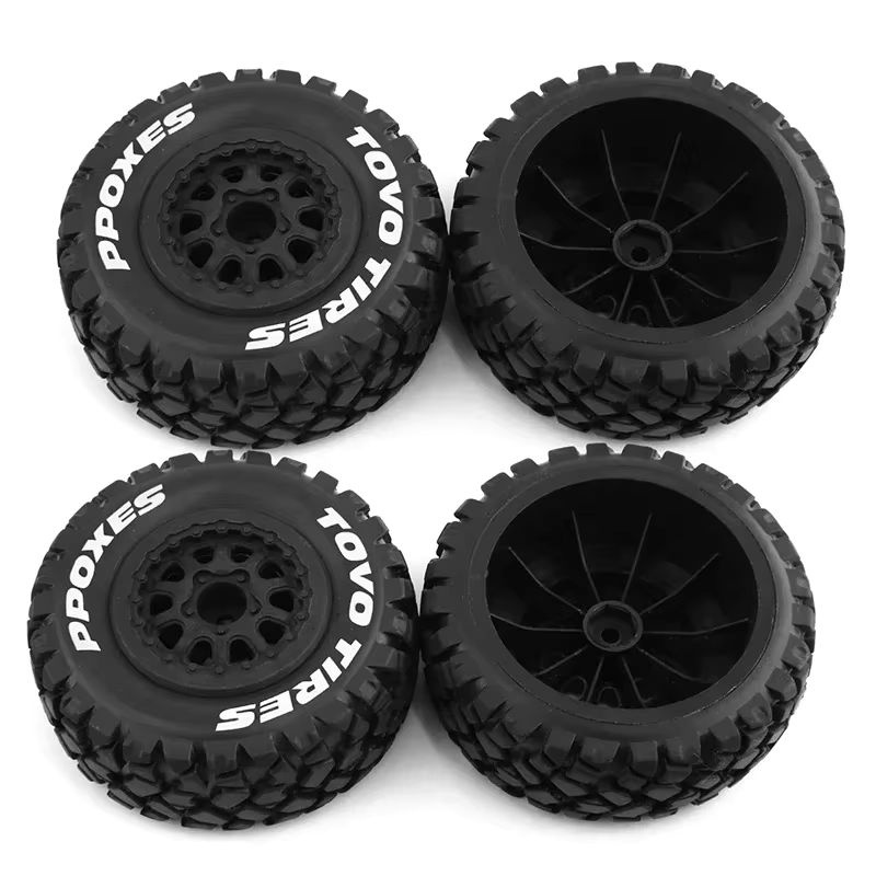 RC Auto Short Course Truck Reifen, 110mm, 12mm Hex, Schwarz, Gummi - Bild 4