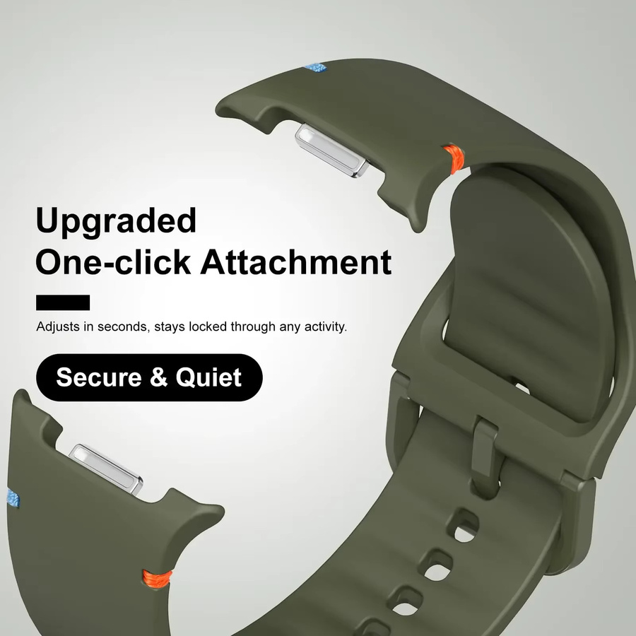 Silikonarmband für Samsung Galaxy Watch 8, Schwarz, Unisex - Bild 1