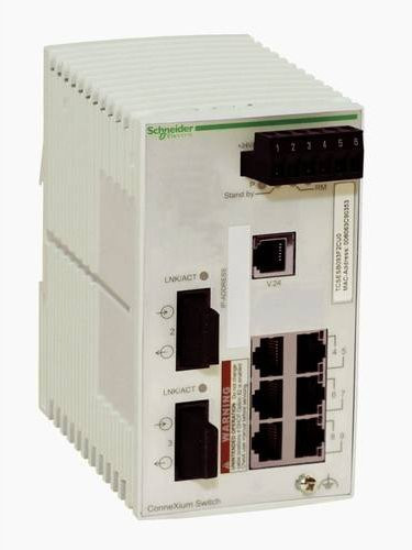 Schneider Electric TCSESB083F2CU0 Netzwerk Switch Ethernet/LAN 100 Mbit in Weiß - Bild 1