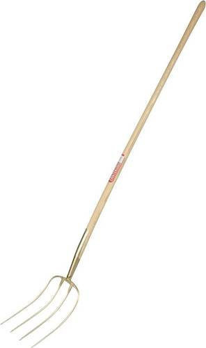 FREUND VICTORIA Dunggabel mit 4 Zinken, gold-lackiert, Eschen-Stiel 135 cm, Breite: 31 cm, Höhe: 23 cm - Bild 1