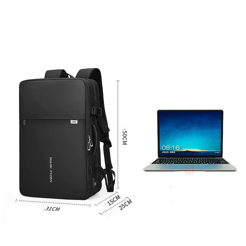 Mark Ryden Laptop Rucksack für Herren mit USB-C Anschluss, Anti-Diebstahl Business Reisetasche für 17 Zoll, Schwarz oder Grau - Bild 6