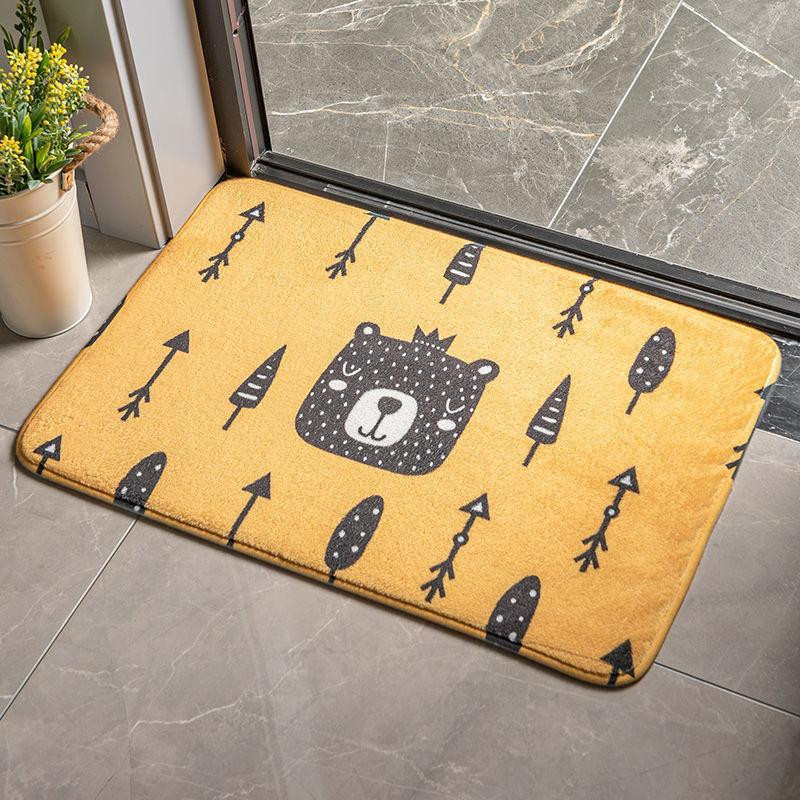 Rutschfeste und saugfähige Fußmatte von Yiran Furniture in Gelb, B/B: 40 x 60 cm - Bild 1