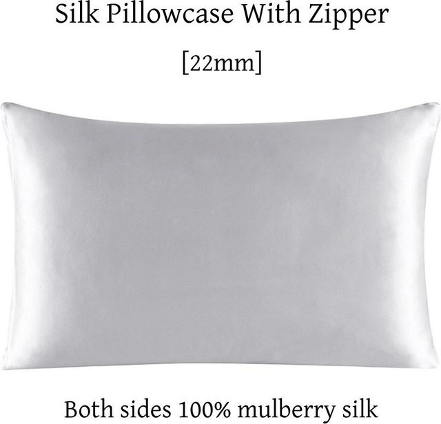 JMG Clothing Kissenbezug aus 100% natürlicher Maulbeerseide mit Reißverschluss, 22 Momme, Mehrfarbig, B/H: 51 x 66 cm - Bild 1