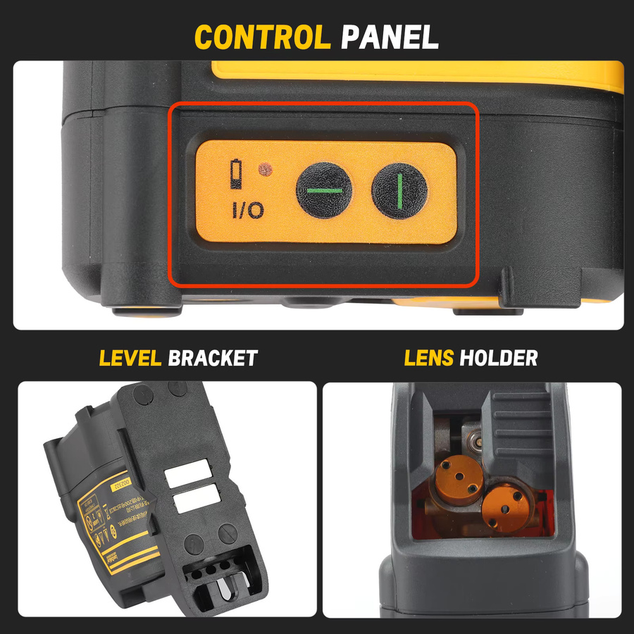 DeWalt DW088CG 2-Linien-Laser-Nivelliergerät mit grünem Strahl, selbstnivellierender Kreuzlinienlaser für horizontale und vertikale Anwendungen - Bild 5