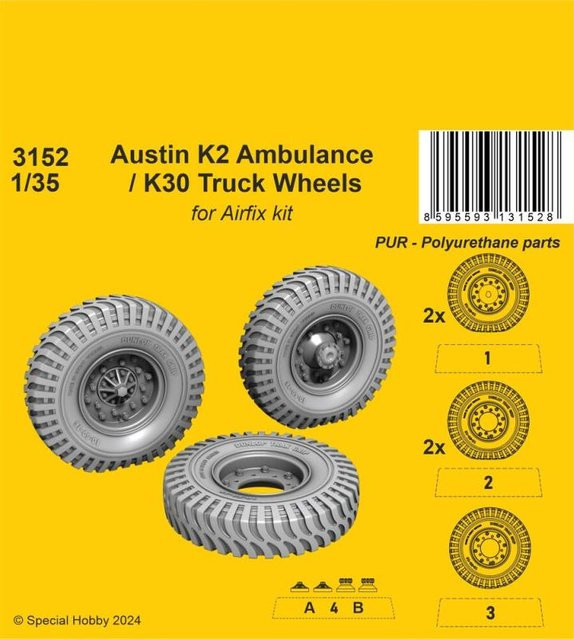 Airfix Austin K2 Ambulance / K30 Truck - Wheels - Bild 1