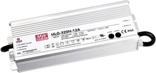Mean Well MW HLG-320H-20A LED-Treiber, silberner LED-Trafo mit 300W, 15A und 20 V/DC, IP65 Schutzklasse - Bild 1