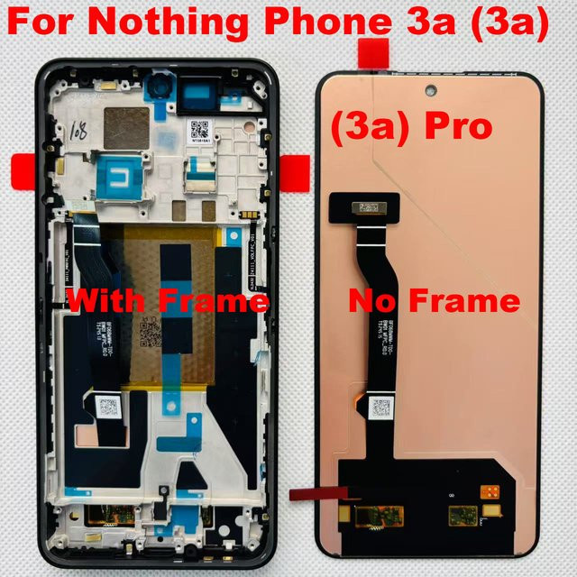 Nothing Phone 3A AMOLED 120Hz Display mit Touchscreen Panel und Digitizer in Schwarz, 6.77 Zoll - Bild 1