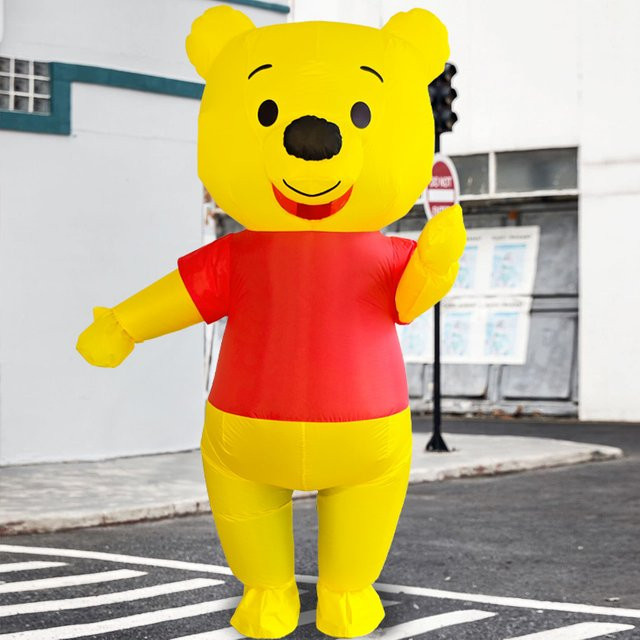 Potdemiel Winnie Pooh Bär Aufblasbares Kostüm, Disney, Gelb - Bild 1