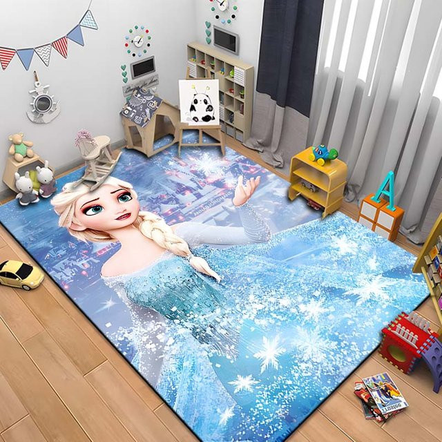 Useful Home Kinderteppich Disney Frozen Elsa Motiv in Blau, B: 160 cm, T: 200 cm, aus Polyester, rutschfest und waschbar - Bild 1