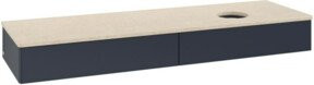 V&B Waschtischunterschrank Antao mit Beleuchtung in Botti Matt Blau lackiert B/T: 160 x 50 cm - Bild 1