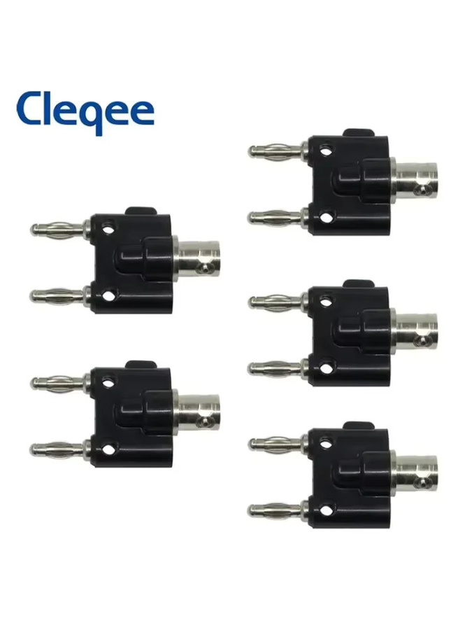 Cleqee P7006 BNC Buchse auf Dual 4mm Bananen Stecker Adapter in Schwarz - Bild 4