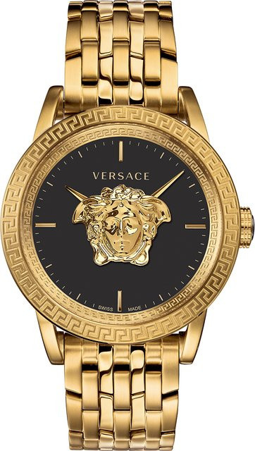 Versace Palazzo Empire Herrenuhr, Quarz, Edelstahl, 43 mm, Schwarz - Bild 1