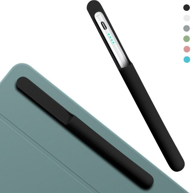 Selbstklebender Silikon-Stifthalter für Tablet-Stylus in Grau - Bild 1