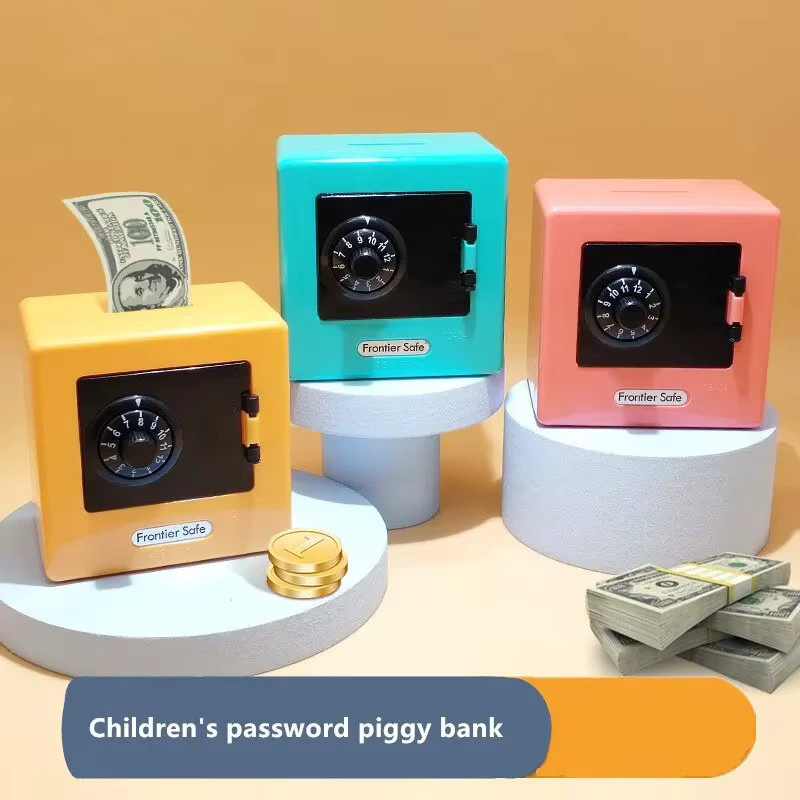 MYGVN Cartoon Mini ATM Spardose mit Passwort und automatischer Geldauszahlung für Münzen und Scheine in Pink - Bild 2