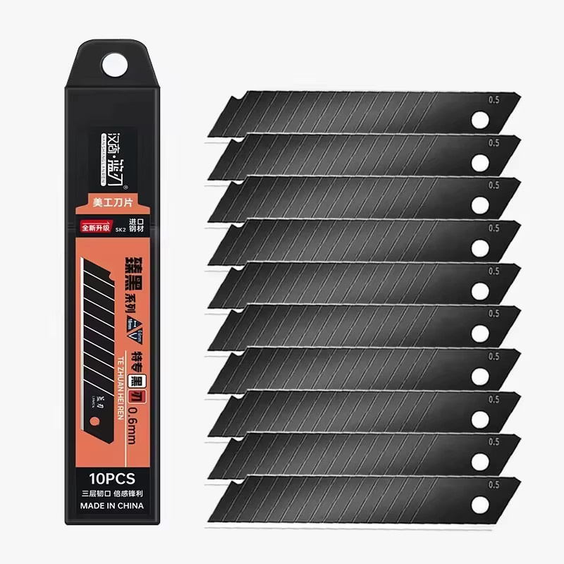 DTBD Ersatzklingen für Teiler Messer aus Kohlenstoffstahl in Schwarz, 10 Stück, Breite: 18 mm, Länge: 100 mm - Bild 4