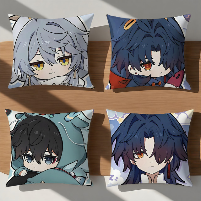 Sanrio Honkai Star Rail Chibi Kissenbezug Multicolor für Sofa und Wohnzimmer - Bild 1
