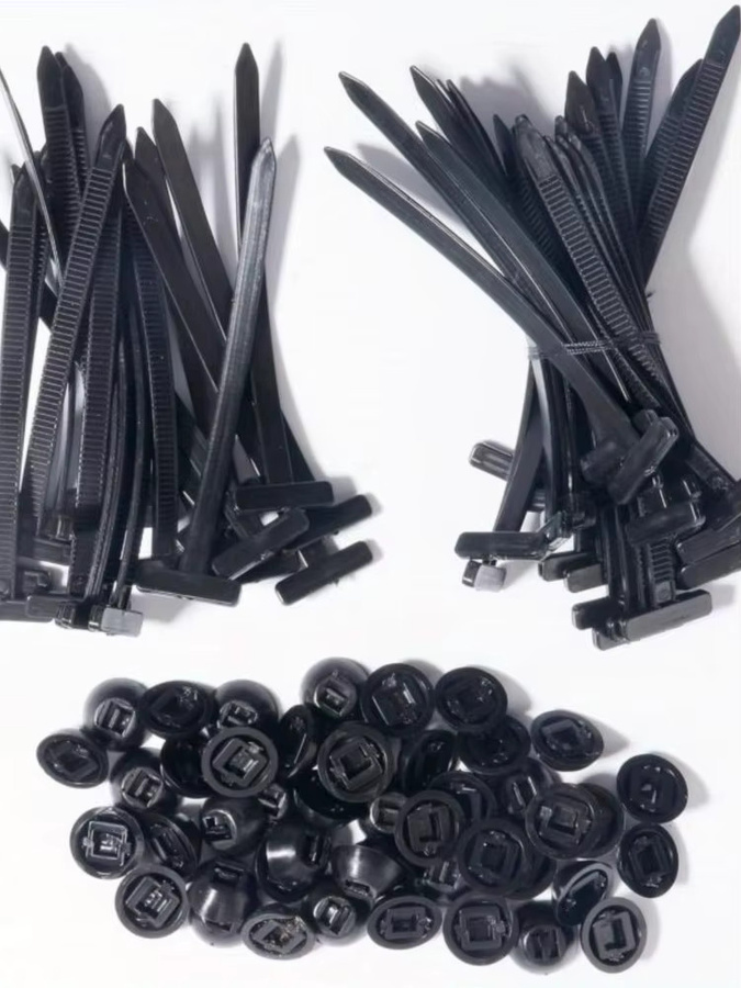Wiederverwendbare Nylon Kabelbinder aus Kunststoff in Schwarz, 50 Stück - Bild 5