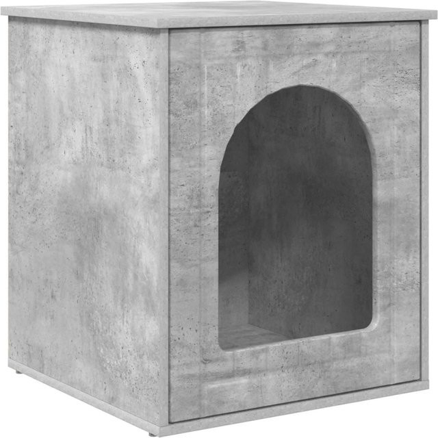 vidaXL Katzenhaus aus Holzwerkstoff in Betongrau, B/T/H: 53 x 52 x 62 cm - Bild 1