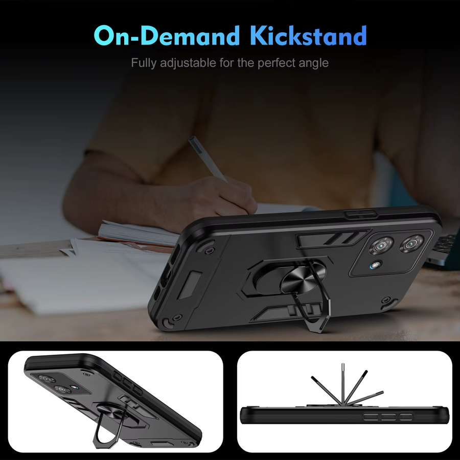 Magnetische Luxus Protect Bumper Handyhülle für Motorola Moto Edge 40, 30 Pro und Neo Fusion in Schwarz und Grün - Bild 4