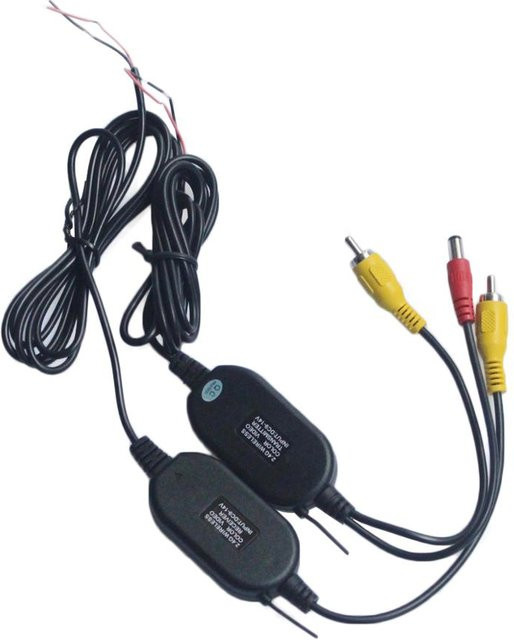 SMA LUCK Kabelloser RCA Video-Sender und -Empfänger für Auto-Rückfahrkamera und Auto-Monitor, 2,4 GHz CVBS Signal, Schwarz - Bild 1