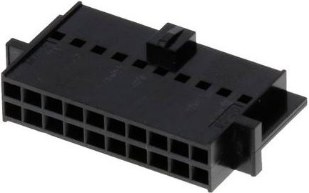 Molex Buchsengehäuse-Kabel Schwarz mit 20 Polen und 2,54 mm Rastermaß - Bild 1