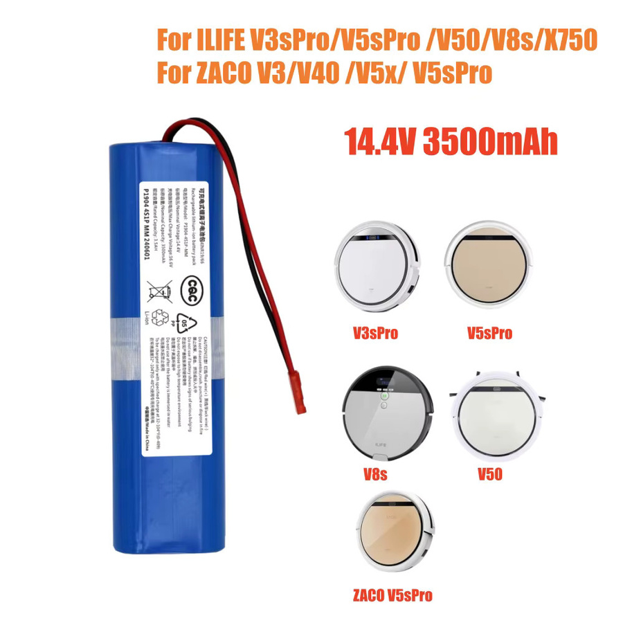 Aleaivy Lithium-Ionen-Akku PX-B010 in Blau, 14,4V 3500mAh, kompatibel mit ILIFE V3s Pro, V5s Pro, V8s, V8 Plus, V80 Max, V80 Pro und V3s Max Smart Saugrobotern - Bild 2