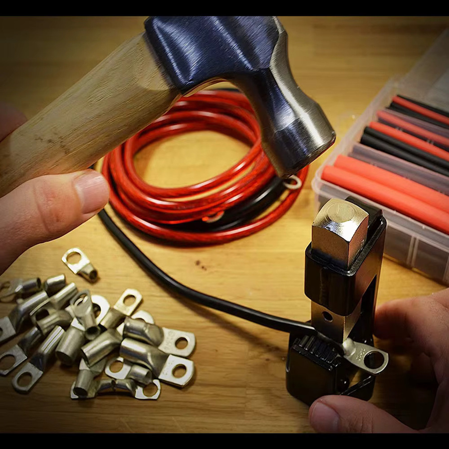Elektriker Crimpzange für Kabel und Drahtklemmen, Nietzange für 16 bis 20 AWG, Schwarz - Bild 4