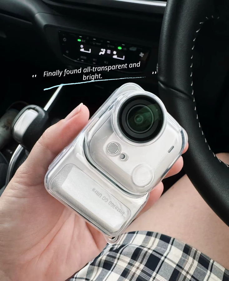 Insta360 Go Ultra TPU Schutzhülle Transparent mit Anti-Verlust-Seil und kratzfestem Objektivdeckel - Bild 5