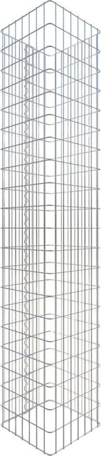 Gabiona Gabionensäule eckig, silberfarben, H x B x T: 200 x 37 x 37 cm - Bild 1