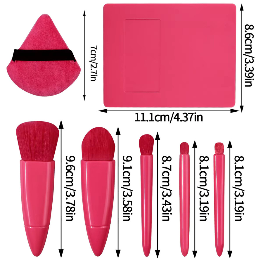 KOSSHOW Make-up-Pinsel-Set mit Puderquasten und Reise-Aufbewahrungsbox, Unisex - Bild 2